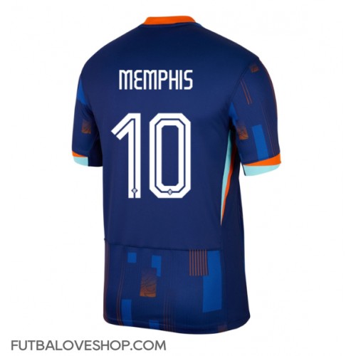 Dres Holandsko Memphis Depay #10 Preč ME 2024 Krátky Rukáv